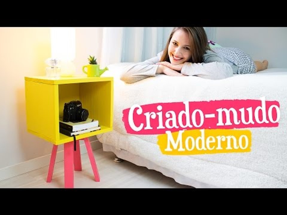 DIY - CRIADO-MUDO MODERNO / Móveis do Meu Quarto PARTE 1