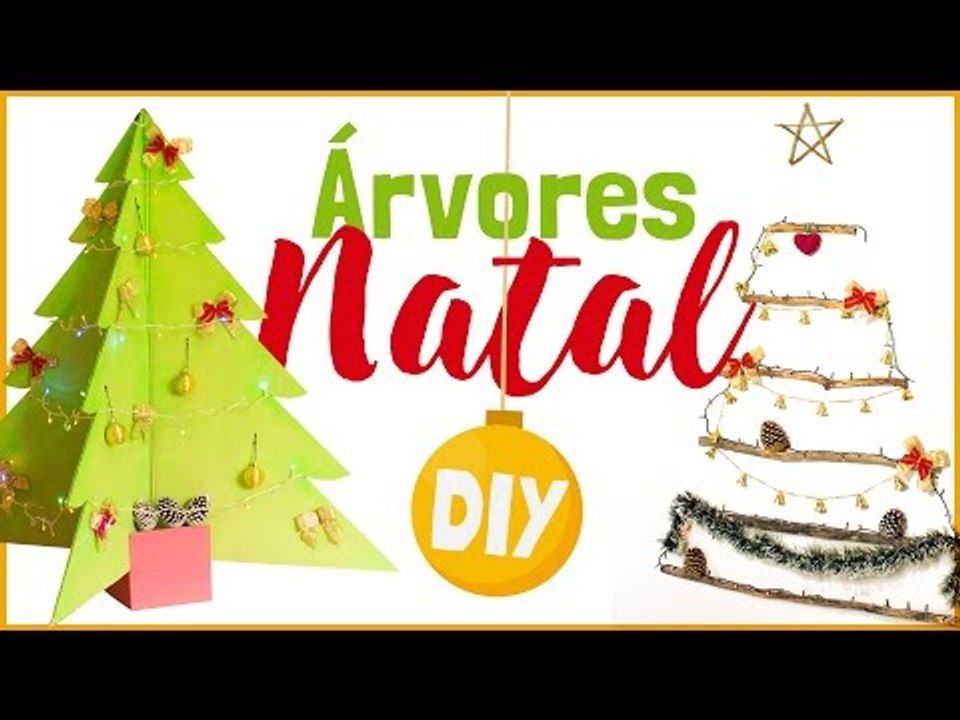 DIY ÁRVORE DE NATAL - Decoração de Natal Gastando Pouco (3 Idéias)