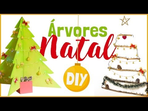 DIY ÁRVORE DE NATAL - Decoração de Natal Gastando Pouco (3 Idéias)