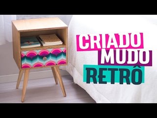 CRIADO-MUDO RETRÔ (com Gaveta) | Diycore