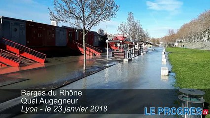 Le Rhône et la Saône en crue