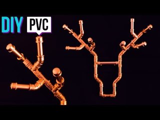 DIY - CABEÇA DE ALCE DECORATIVA COBRE (Feita de PVC)