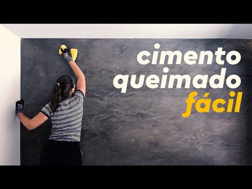 COMO FAZER PAREDE DE CIMENTO QUEIMADO (FÁCIL)