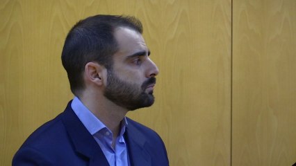 Ángel Luis Viana en la primera sesión del juicio de la Audiencia Provincial.