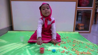 Learn Colors with Colorful Candy by Masha Sing Family Fingers Song   Masha learns Colors with candy