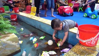 Learn Colors with colorful fish for kids at Indoor Playground   Learn Colors for Kids Video