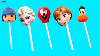 Disney Frozen Pocoyo Finger Family Song Lollipop Nursery Rhymes for Children and Kids