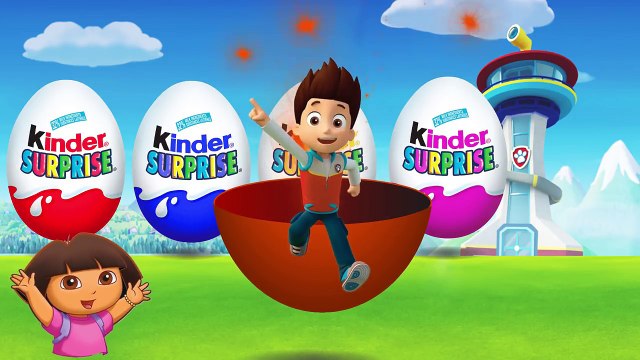 Dora Baby Crying Learn Colors with Ryder Paw Patrol Surprise Eggs - Colours For Kids