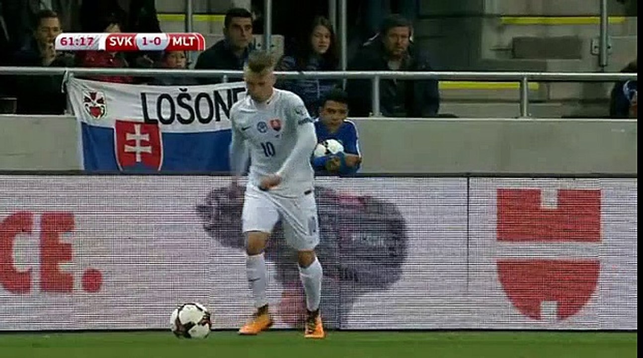 Slovakia 2 - 0 Malta 08/10/2017 Adam Nemec Super Goal 62' World Cup Qualif HD Full Screen .