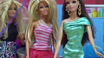 Barbie saç kesimi perma ve Boyama Ombre - Demode Barbielere modern görünüm