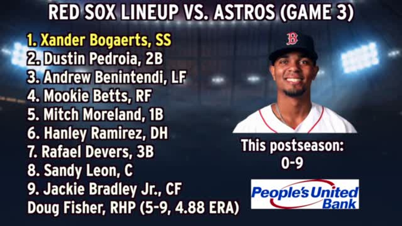 Red Sox Lineup: Astros Try To Advance To ALCS
