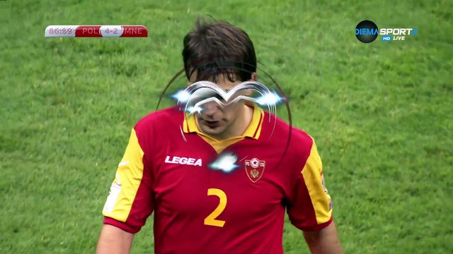 4-2 Filip Stojković OwnGoal FIFA WC Qualification UEFA Group E - 08.10.2017 Poland 4-2 Montenegro