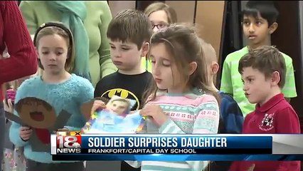 Little Girl Gets a Huge Surprise From Her Dad And Friends At School