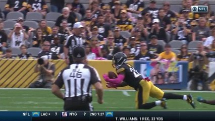 Le'Veon Bell makes incredible one-handed catch while falling