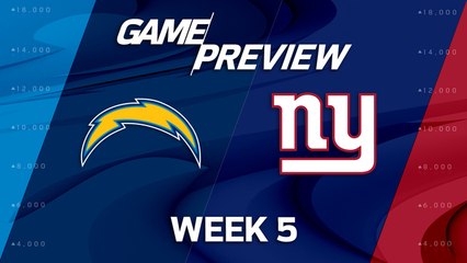 Chargers vs. Giants Week 5 game preview
