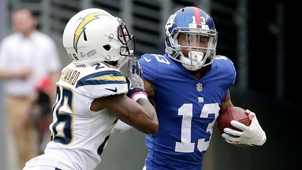 OBJ makes sharp cut, gets wide open on sideline for 15 yards