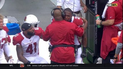 Patrick Peterson shows frustration on Cardinals sideline
