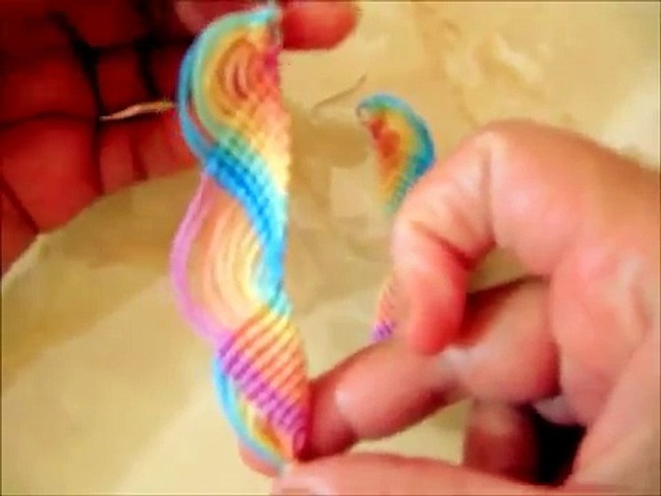 DIY Aretes nudos macramé ondas arco iris - Earrings DIY macrame knots iris bow airwaves