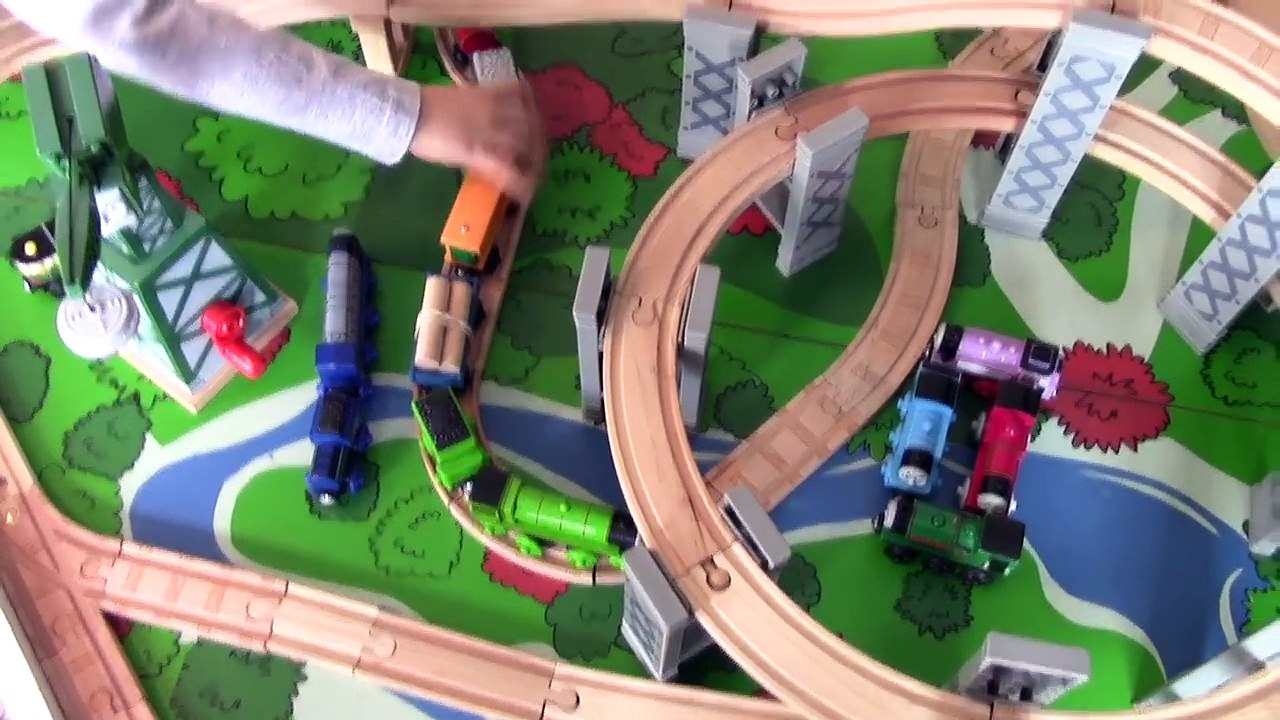 Thomas and Friends Wooden Railway Play Table Racing Trains Playtime | Playing with Friends