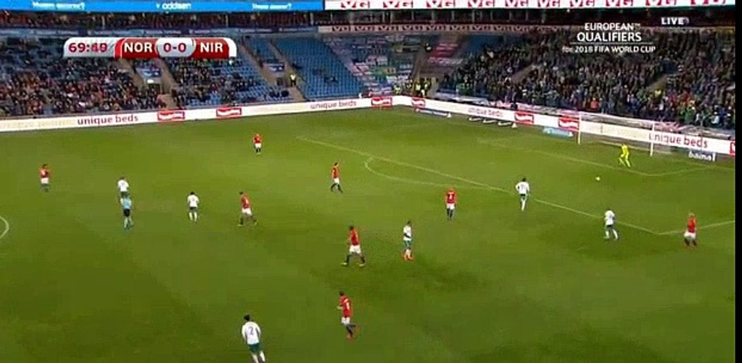 Norway 1 - 0  Northern Ireland 08/10/2017 Stefan Johansen Super Goal 71' World Cup Qualif HD Full Screen .