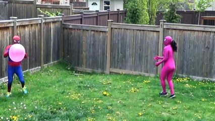 SPIDERMAN VS JOKER VS EVIL WUBBLE BUBBLE VS PINK SPIDERGIRL | SUPERHERO IN REAL LIFE