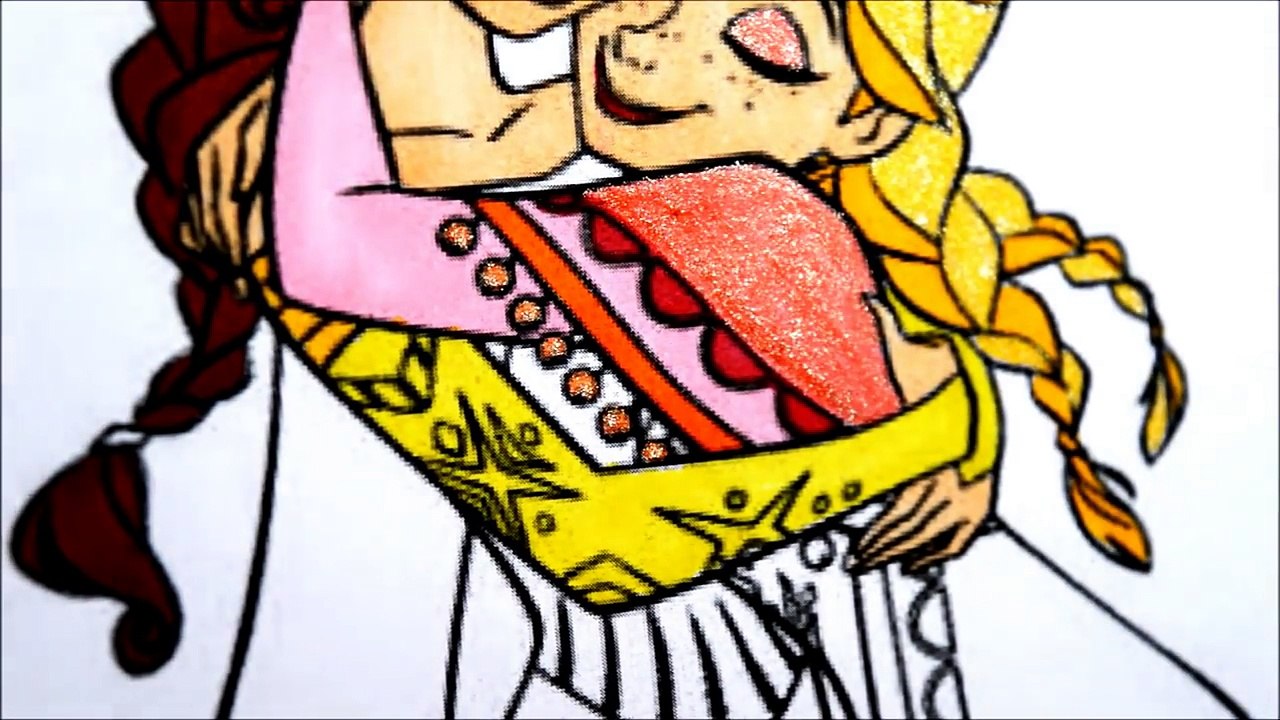 BARBIE DISNEY FROZEN PRINCESS Coloring Book Pages Elsa Anna Peppa Pig Learn Colour Disney Brilliant