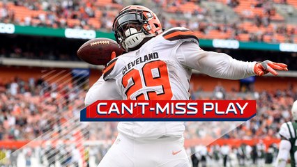 Can't-Miss Pay: Duke Johnson weaves through defenders for 41-yard touchdown
