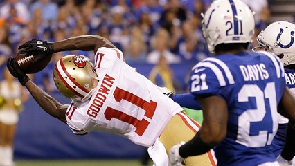 Can't-Miss Play: Marquise Goodwin hauls in a deep 51-yard bomb into the red zone