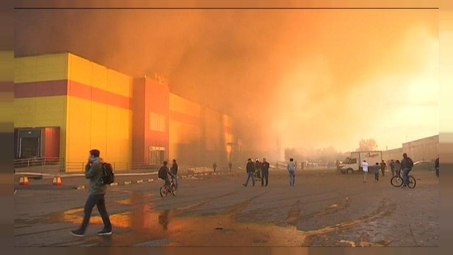 Сильный пожар в Москве