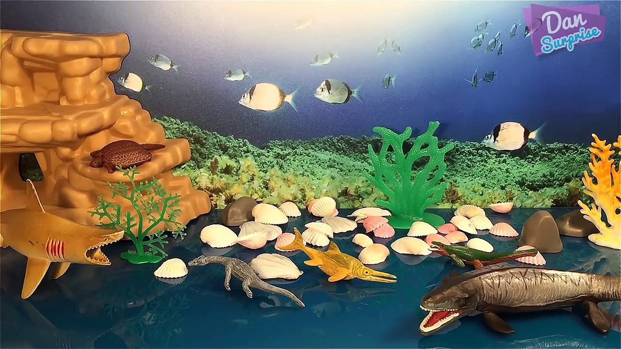 12 TERRIFYING SEA MONSTERS ANIMALS TOYS - Frilled Shark Mosasaurus Elasmosaurus Tylosaurus