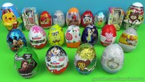 20 Kinder Surprise Eggs! Star Wars Inside Out Peppa Pig Frozen Plains Mickey Mouse Surprise Eggs