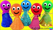 Learn Colors Coloring Page Play Doh Sparkle Disney Princess Dress Finger Family Song Nursery Rhymes