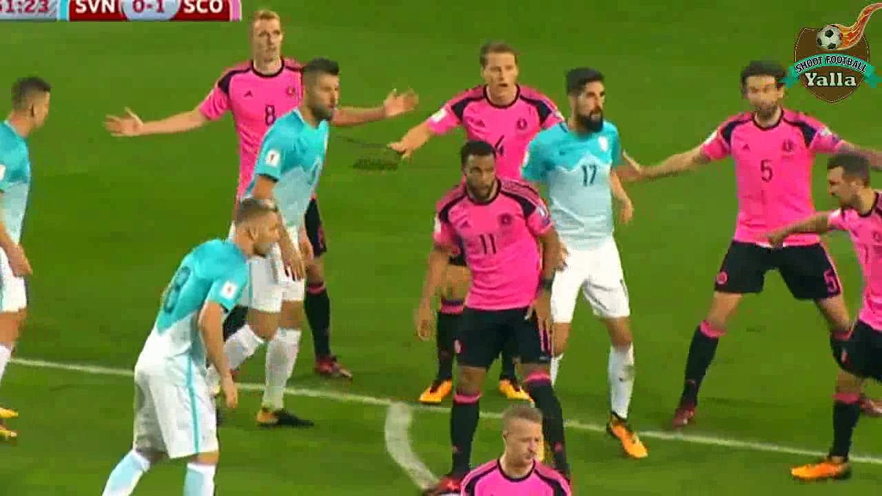Slovenia vs Scotland  2 - 2: Goals and match Overview : 8-10-2017