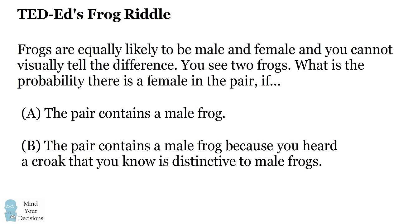 TED-Eds Frog Riddle Is Wrong