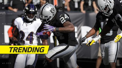 Marshawn Lynch barrels over defender for big-time TD