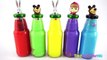 Masha and the Bear Bottles Finger Family Learning Colors Body Painting Playdough Coca Cola Kids