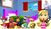 Paw Patrol Jumping on the Bed Nursery Rhyme - 5 Little Monkeys Jumping on the Bed Song