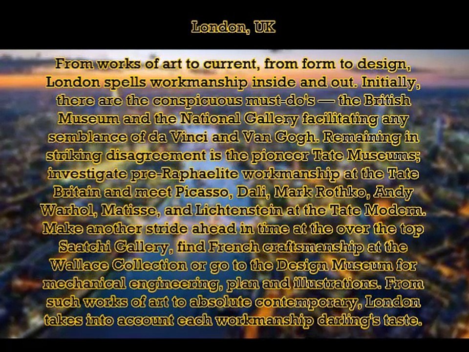 BEST CITIES TO DISCOVER ART