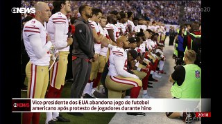 Vice-presidente dos EUA abandona jogo de futebol americano após protesto de jogadores