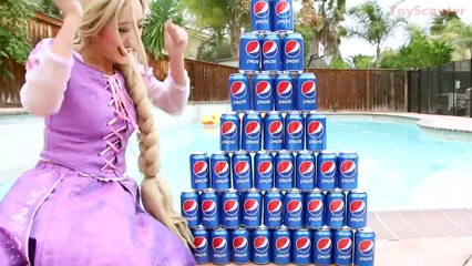 Spiderman Stuck in GIANT RINGS! w/ Princess Rapunzel & Joker in Real Life