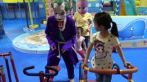 Bad baby pranks vs joker indoor playground with many fun ivities - Hulk, Spiderman in real life