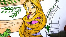Disney Princess Halloween Coloring Book Pages Compilation Tiana Rapunzel Tangled Kids Fun Art Videos