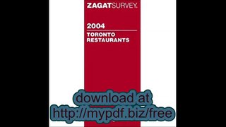 Zagat Toronto Restaurants (Zagat Survey Best of Toronto)