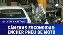 Câmeras Escondidas - Encher Pneu de Moto