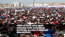 Russians, Heeding Navalny’s Call, Mark Putin’s Birthday With Protest