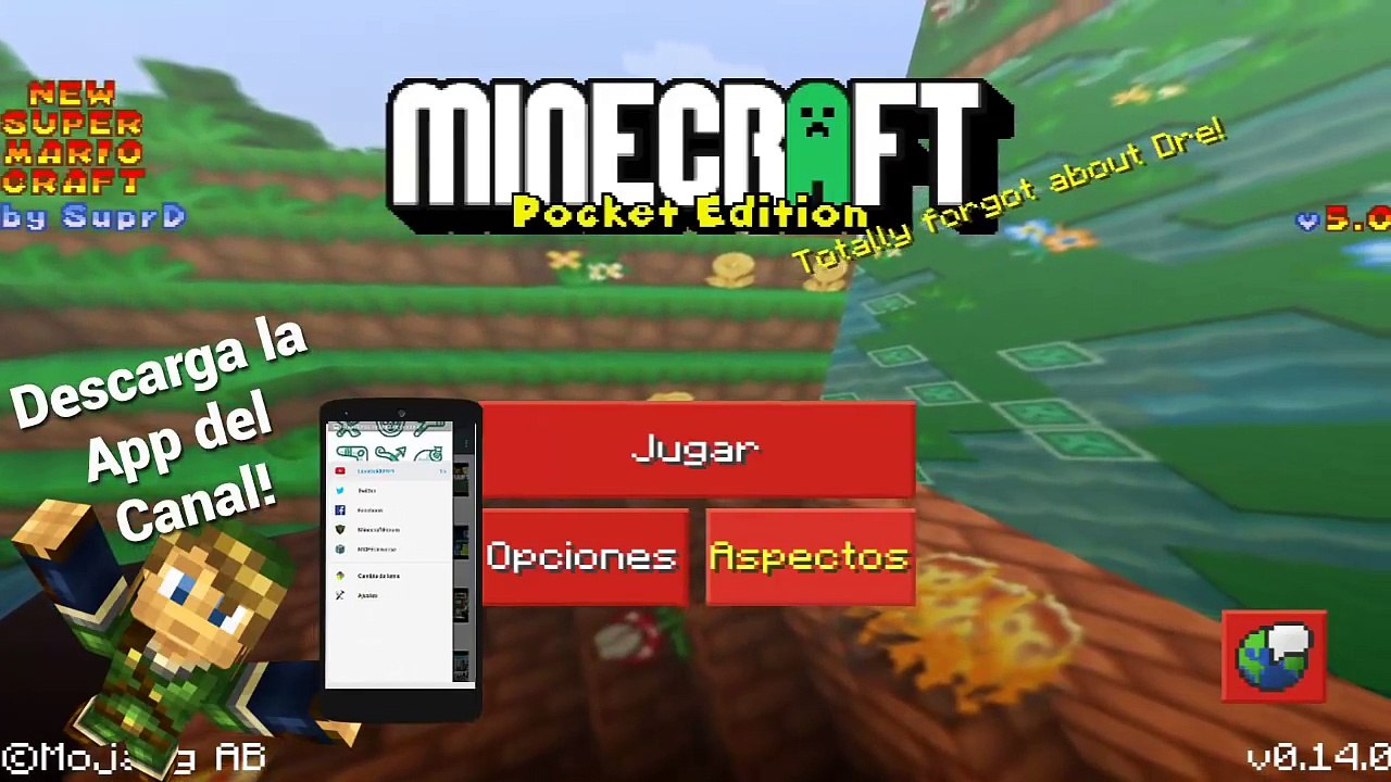 Super Mario 3D Land | Mapa Minecraft PE | Con Mapa Textura y Sonidos! | Descarga!