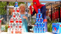 AWESOME Pepsi VS Coke CHALLENGE! Kids Toys Cars w/ Spiderman, Hulk & Joker Family FUN in Real Life !