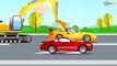 The Blue Police Car and Racing cars - The Big Race in the City of Cars Cartoons for Children