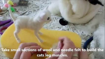 Needle Felt Tutorial Cat / Kitten PART 2 THE BODY - The Wishing Shed - Beginner