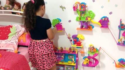 Brincando com a Polly Pocket Wall Party 1